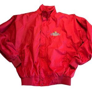 Vintage Molson Canadian Bomber Jacket Modern Headwear Red Men XL